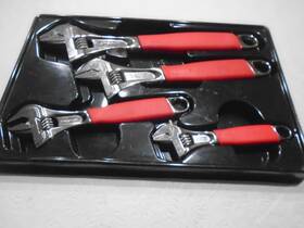 Fadh704l Snap-on Tools 4 Piece Flank Drive Adjustable Wrench Set