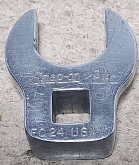 Fc24 Snap-on 3/8 Inch Drive Sae 3/4 Open End Crowfoot Wrench Usa
