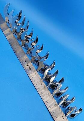 T-7-11 Snap-on Fc26a Fc30a Fc34a Fc38a Fc42a Tools Crowfoot Wrench Set 3/8 Inch Drive 7/16 To 1-5/16 13 Pcs Usa