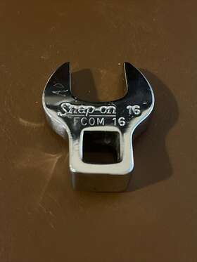 Fcom16 Snap-on Metric 16mm Chrome Crowfoot Socket 3/8 Inch Dr New