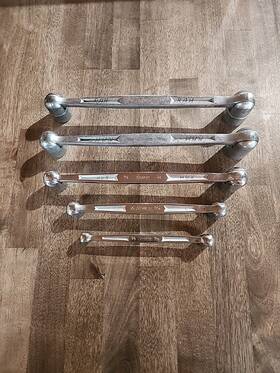 Fh1214 Snap-on Fh- Double Flex Head Socket End Wrench 12pt 5 Piece Set Sae