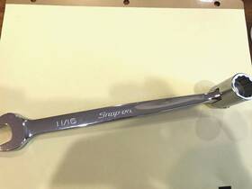 Fho22a Snap-on Tools 12 Point Flexhead Combo 11/16 Wrench Open Box End Usa 2002