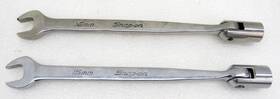Fhom16b Snap-on Lot Of 2 Metric 12 Point Flank Drive Flex Head Open-end Wrench 16 And 15mm
