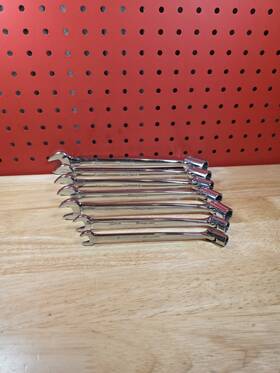 Fhom606 Snap-on 7-piece 12-point 10mm-17mm 8mm Flex-head/ Open-end Wrench Set