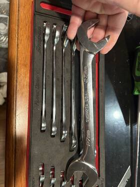 Fmwrm21b Snap-on Metric Four Way Angle Head Open-end Wrench Set 14 Pieces Usa