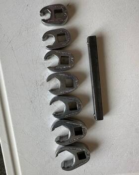 Frh2408 Snap-on Tools Sae Open-end Flare Nut Crowfoot Wrench Set 7 Piece 3/8 Inch - 3/4 Frh2408 Snap-on Tools Sae Open-end Flare Nut Crowfoot Wrench Set 7 Piece 3/8 Inch - 3/4