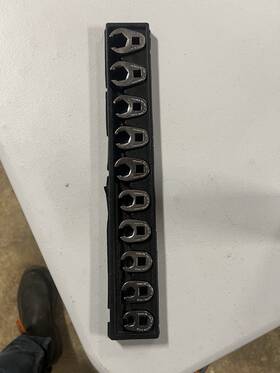 Snap-on Frhu12 Snapon 10 Pc 3/8 Inch Drive 6pt Metric Flank Flare Nut Crowfoot Wrench Set