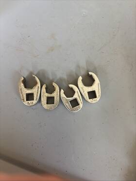 Frn1808 Snap-on 4 Six Point Crowfoot Wrenchs 5/8 7/16 1/2 9/16