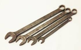 G0ex Snap-on Sae Combination Wrench Set Tool Lot 9/16 Inch 1/2 7/16 5/16 Usa