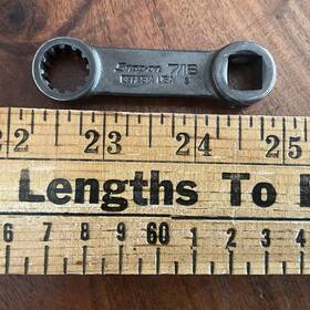 Gfres14 Snap-on Tools Usa 3/8 Inch Drive Sae 7/16 Hex Spline Torque Adapter Mint A