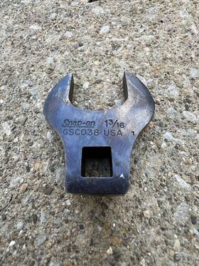 Gsc038 Snap-on Tools 1/2 Inch Drive 1-3/16 1-1/4 Open-end Industrial Crow Foot Wrench