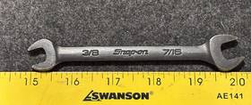 Gv01214b Snap-on 3/8 Inch And 7/16 Open End Wrench - Black Oxide Finish