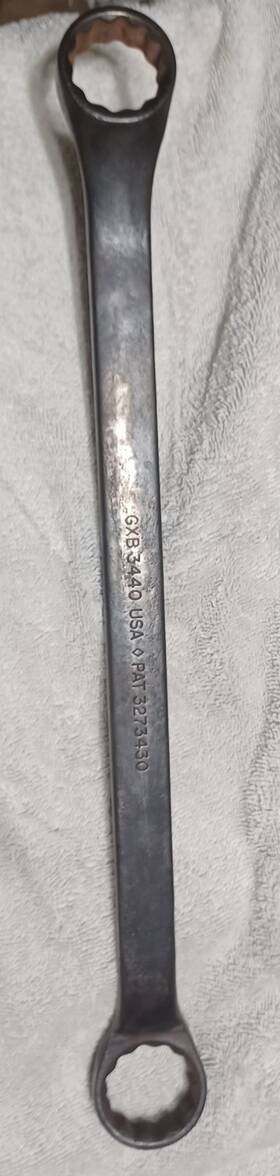 Gxb3440a Snap-on 1-1/16 Inch - 1-1/4 Industrial Finish Offset Box Wrench 12pt Gxb3440