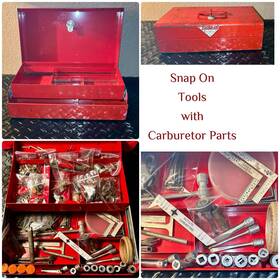 Kr-65 Snap-on Kr65 Red Metal Sliding Drawer Tool Box And Sockets