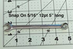 Oes-10 Snap-on Tools 5/16 12pt Combo Wrench Oes 10 5 Inch Long Chrome