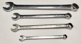 Oex-03 Snap-on Set Of 4 Vtg Tools Oex/soex Combination Wrenches 15/16 15mm 16mm 3/8
