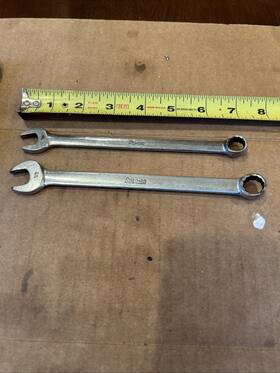 Oex16-oex14 Snap-on Oex16 1/2 Inch And Oex14 7/16 Sae Standard Chrome Combination Wrench Set