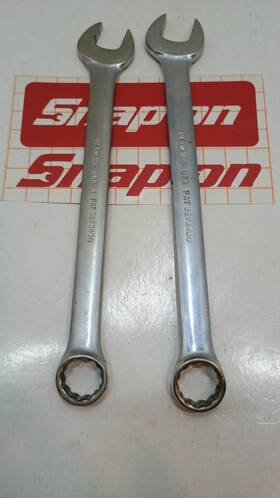 Oex170 Snap-on 52- 17mm-18mm 12pt Metric Long Combination Wrenches Used