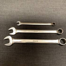 327343 Snap-on Oex24 Oex20 Oex12 Three Combination Wrenches 3/4 - 5/8 3/8 Pat