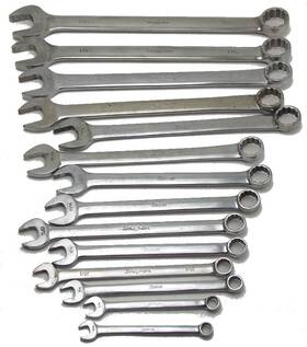 Oex36n Snap-on 14 Combination 12pt Wrench Set 11/32 Inch - 1 1/8 Made In Usa Used