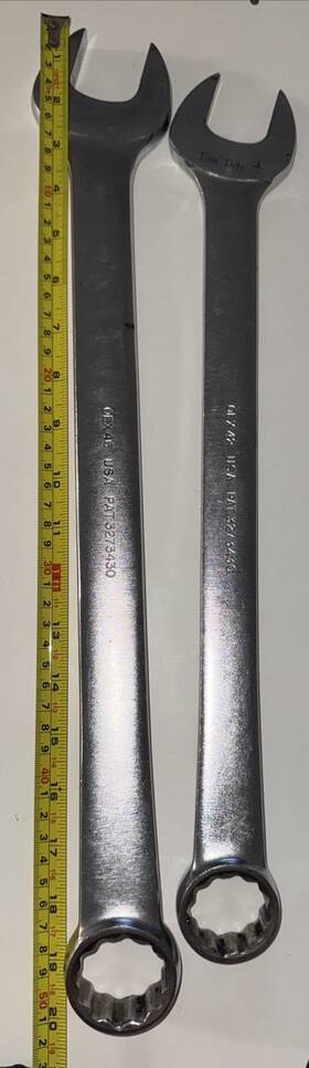 Oex46 Snap-on Oex42 2pc Large Sae Combination Wrench Set 1 5/16 Inch And 7-16 12pt