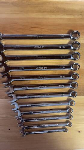Oex8b-oex28b Snap-on 12 Piece Point Combination Wrench Set Sae 1/4 Inch - 7/8