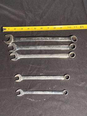 Oexm110-13-16-17-19 Snap-on 4 Metric Wrenches 11mm 13mm 16mm 17mm 19mm 4/12pt 1/6pt