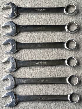 Oexm14-19 Snap-on 6 Pc. Oexm 14-19mm Metric 12pt Short Combination Wrench Set Usa