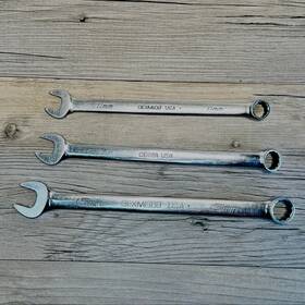 Oexm110b Snap-on Oexm150b/oexm110b/oex16a Snapon Combination Wrench Set- Sae 1/2 Inch Metric 15mm 11mm Read