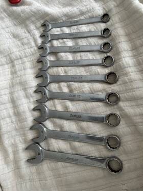 Oexm160b Snap-on Oexm180b/oexm160b/soexm15 9 Pc 12 Pt Metric Combination Wrench Set 10/11/12 2 /13/14/15/16/18 Mm