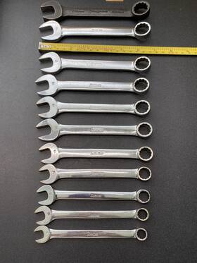 Oexm9-oexm18 Snap-on Oexm 12 Pt Metric Short Combo Wrench Set 9-19mm Usa 11 Piece