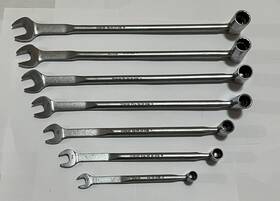 Oh-608 Snap-on Oh608 Flex Head Combination Wrench Set 7 Pc Sae 12-point 7/16 - 7/8 Usa