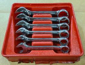 Ox114b-ox124b Snap-on 6 Pc 12pt Stubby Combination Wrenches 7/16 Inch - 3/4