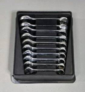 Ox1m19b Snap-on Mini Short Stubby Metric 10mm - 19mm Wrench Set In Tray Oxim