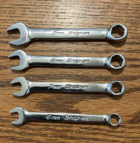 Oxim6-oxim9 Snap-on Oxim6-9mm 5 Pc Midget Combination Wrench Set 6 Point Made In Usa Read
