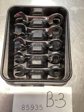 Oxirm19 Snap-on 5 Pcs Tools Stubby Ratcheting Combination Hand Wrenches Set 19mm