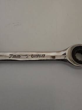 Oxirm7 Snap-on Usa Stubby 7mm Metric 12-point Ratcheting Combination Wrench