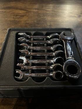 Oxrm707 Snap-on Metric Ratcheting Wrench Set 7-piece With Extra 17mm