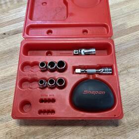 Pb144 Snap-on Ergopalm Socket Wrench Set 3/8 Drive With 8 10 12 And 1/2 9/16