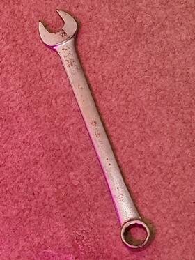 Qex-28 Snap-on Tools Usa 7/8 Inch Sae Standard Length Chrome Combo Wrench Oex28 Good Used