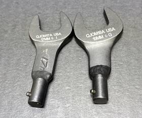 Snap-on Qjom17a Snap-on 17mm And 19mm Square Drive Open End Head J-shank Lot Of 2