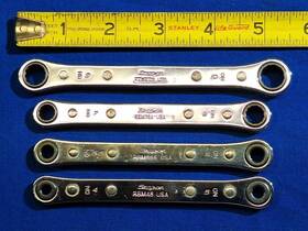 Rbm910-rbm45 Snap-on Rbm910a 4pc Metric Offset Ratcheting Box Wrench Set 10mm-4mm