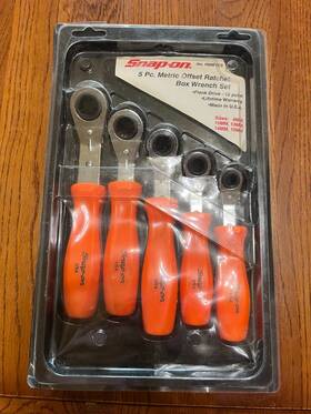 Rbmyc5 Snap-on 5pc Metric Offset Ratchet Box Wrench Set