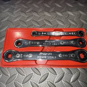 E10-12 Snap-on Reb603 Rare Tools 3pc Inverted Torx Ratcheting Box Wrench Set E6-8 E14-1