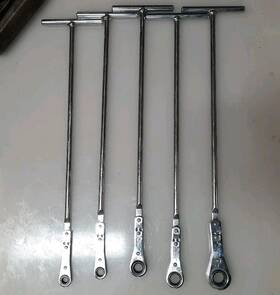 Rtb10 Snap-on Rtb16 Rtb14 Rtb12 Tools 5-piece T-handle Ratcheting Box Wrench Set - Rtb8 1/2 1/4
