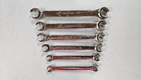 Snap-on Rxfm606b Pc 6-point Metric Flank Drive Double End Flare Nut Wrench Set 9 21 Mm
