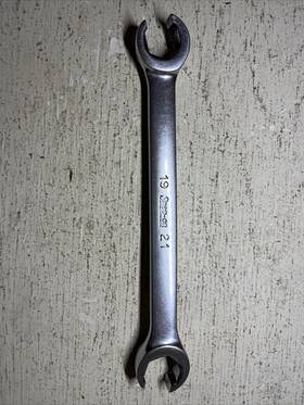 Rxfms1921 Snap-on 19mm 21mm 6pt Metric Flank Drive Double End Flare Nut Wrench