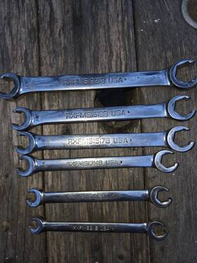Rxfms1921b-rxfms911b Snap-on Tools 6 Pc 6-point Metric Double End Flare Nut Wrench Set Rxfms 10 21 Mm