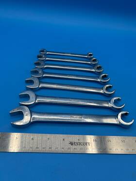 T-9-15 Snap-on Rxs12 Rxs18 Rxs24 Tools Combination Wrench Set 3/8 Inch To 3/4 7 Pieces Usa