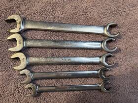 Rxs14 Snap-on Rxs24 Rxs22 Rxs20 Rxs16 5 Pc 6-point Sae Open-end / Flare Nut Wrench Set See Below For Sizes Usa